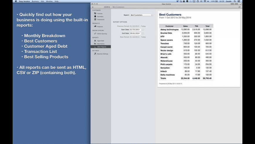 Free invoice software for mac